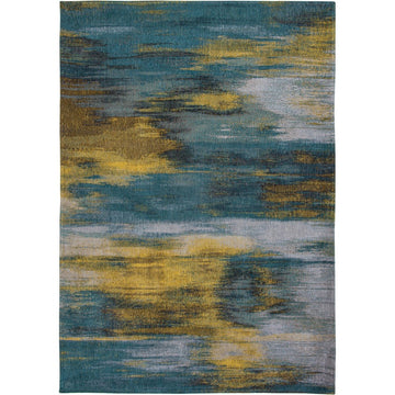 Louis De Poortere Atlantic Monetti 9119 Nymphea Blue Washable Polyester Flatweave Eco-Rug-Louis De Poortere-Rug Love - The Most Loved Rug Store
